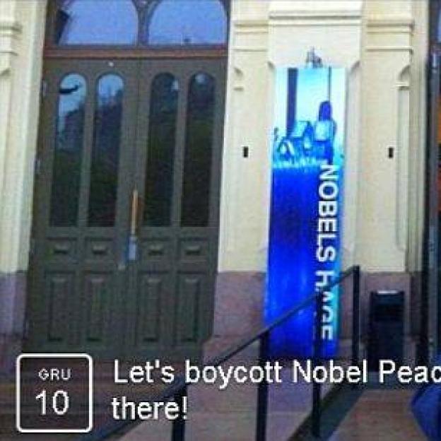 [VIDEO] Let's boycott the Nobel Peace Prize awarded today in Oslo #letsboycottnobelpeaceprizefromnorway